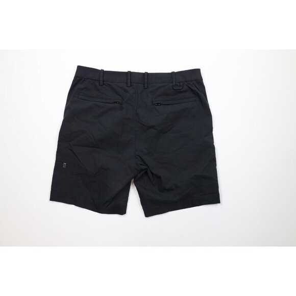 Kit & Ace Mens Size 32 Faded Flat Front Above Knee Tech Chino Shorts Black - Picture 8 of 12